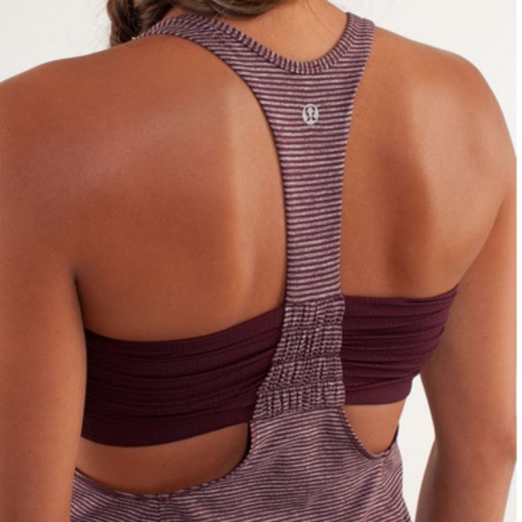 Lululemon Turbo Tank Tonka Stripe Bordeaux Drama - Picture 4 of 16